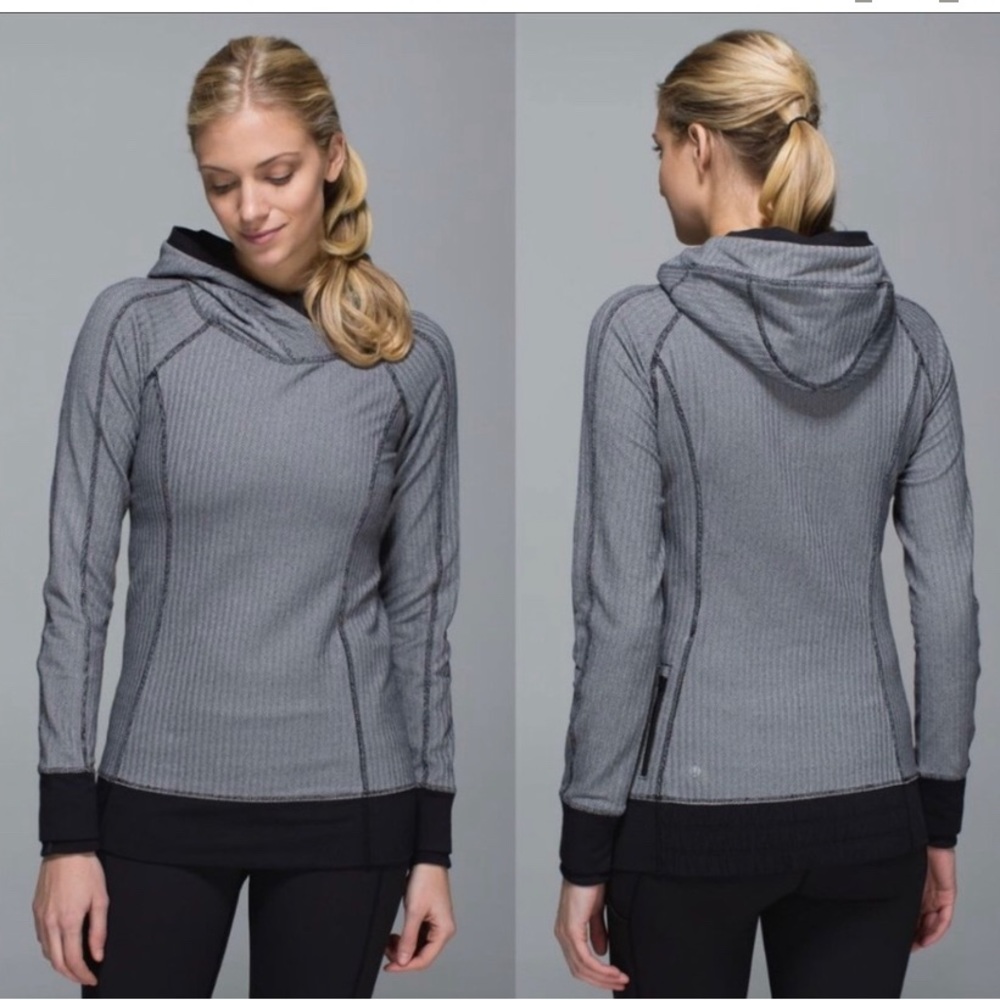 Lululemon Think Fast Hoodie Pullover Herringbone